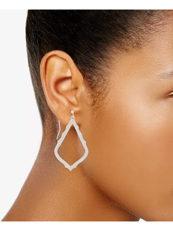 Подробные серьги-подвески Kendra Scott — изображение 2 из 2, оттенок серебряный
