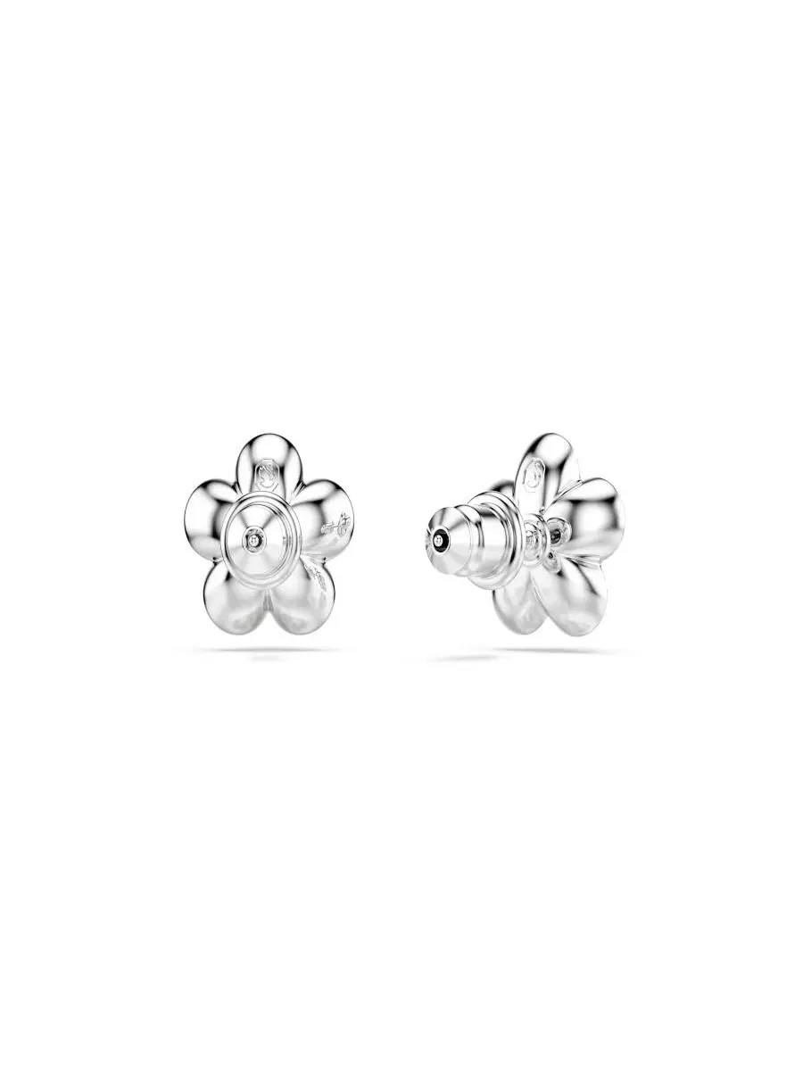 Серьги-гвоздики Ariana Grande x Rhodium Plated Perheel Flower Earrings Swarovski — изображение 4 из 6, оттенок серый