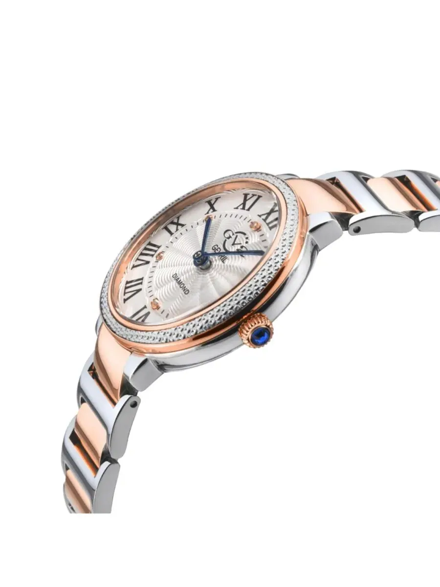 Женские часы Rome Brillante Swiss Quartz, двухцветный SS/IPRG, браслет из нержавеющей стали, с — изображение 3 из 3
