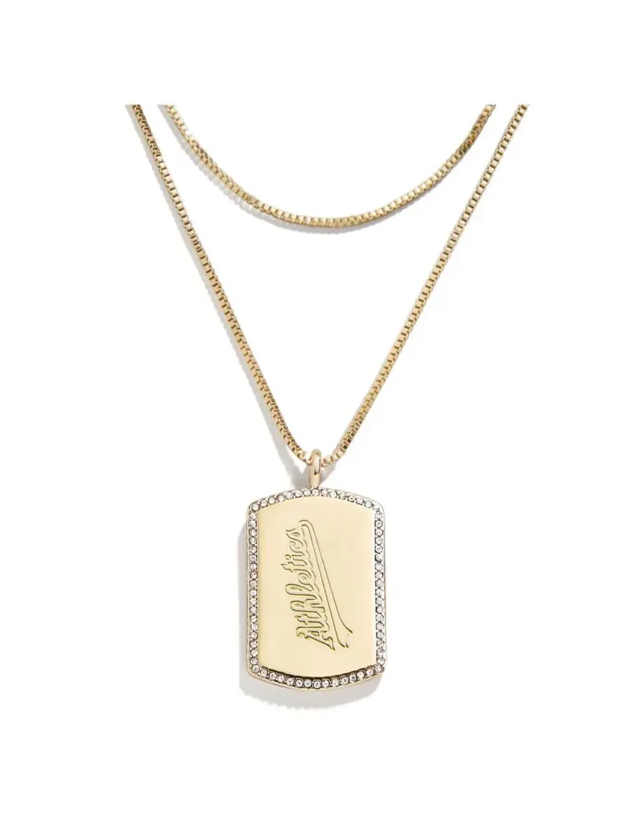 Подвеска-кулон с брелоком Athletics Dog Tag WEAR by Erin Andrews — изображение 1 из 2, оттенок золото