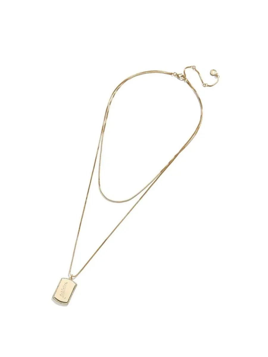 Подвеска-кулон с брелоком Athletics Dog Tag WEAR by Erin Andrews — изображение 2 из 2, оттенок золото