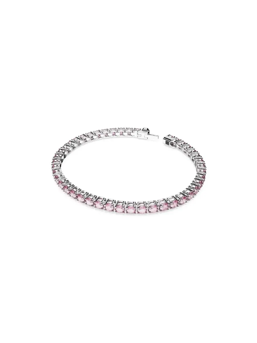Браслет с кристаллами Matrix Tennis Swarovski — изображение 3 из 5, оттенок розовый