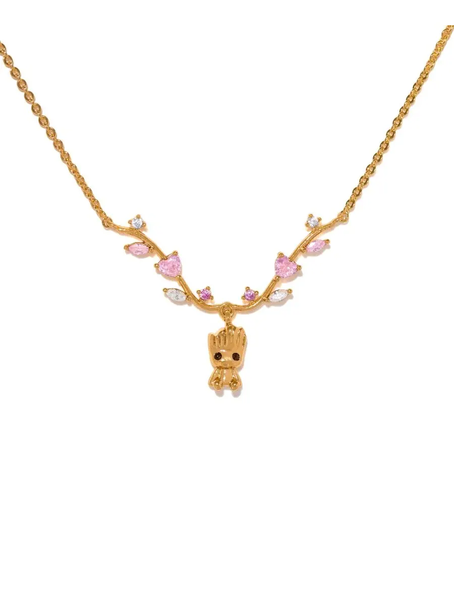 Ожерелье с подвеской Groot Heartline Girls Crew — изображение 1 из 3, оттенок золото