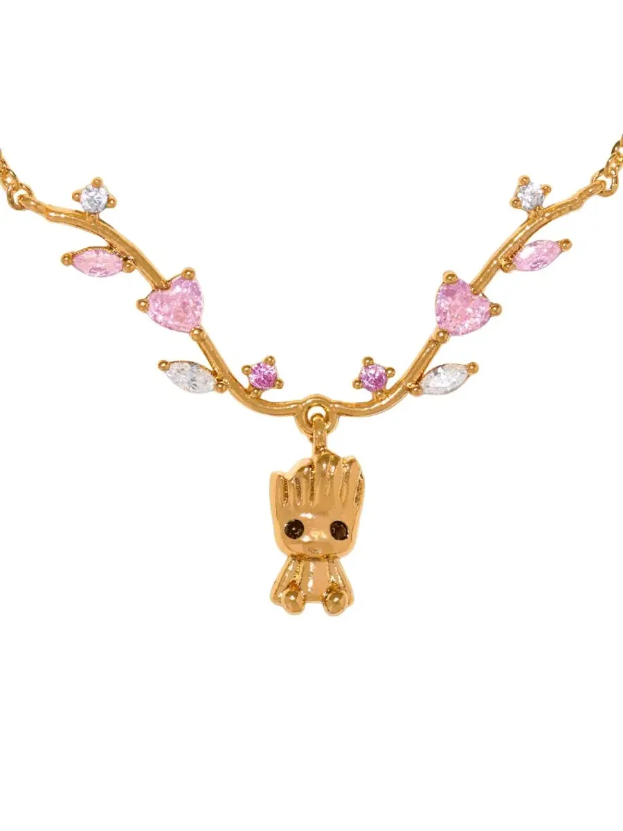 Ожерелье с подвеской Groot Heartline Girls Crew — изображение 2 из 3, оттенок золото