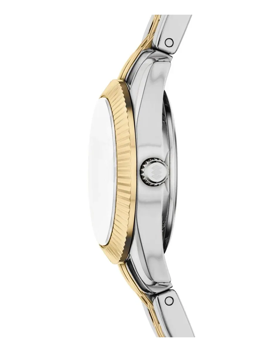 Женские часы Scarlette Mini Three-Hand Two-Tone Stainless Steel Watch, 20мм Fossil — изображение 2 из 6, оттенок мульти