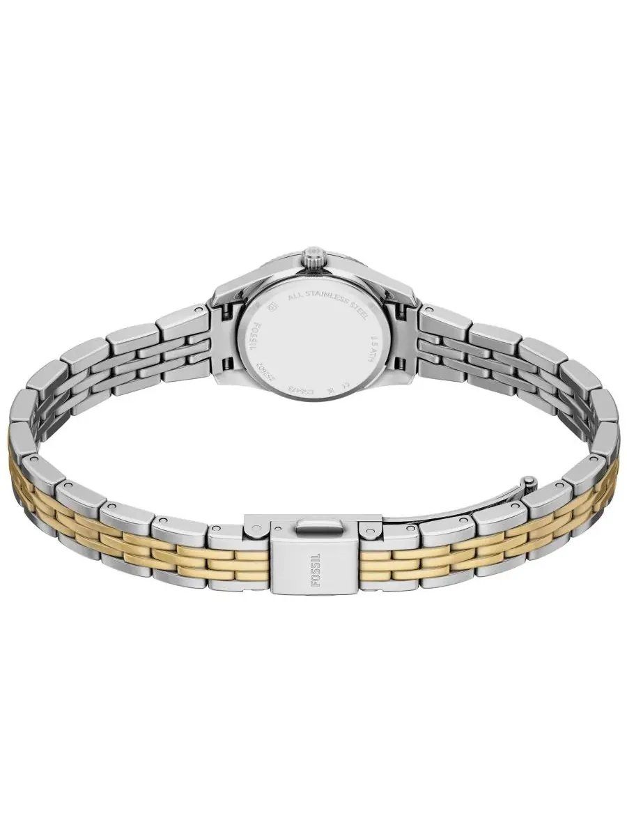 Женские часы Scarlette Mini Three-Hand Two-Tone Stainless Steel Watch, 20мм Fossil — изображение 5 из 6, оттенок мульти