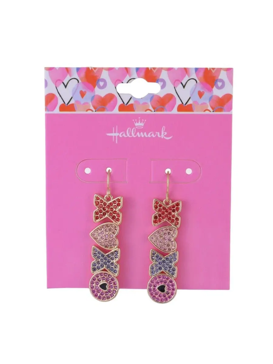 Серьги-подвески Stone XOXO Hallmark — изображение 4 из 4, оттенок нет цвета