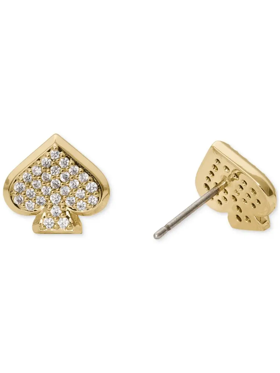 Серьги-гвоздики с кубическим цирконием Kate Spade New York — изображение 1 из 3, оттенок бежевый