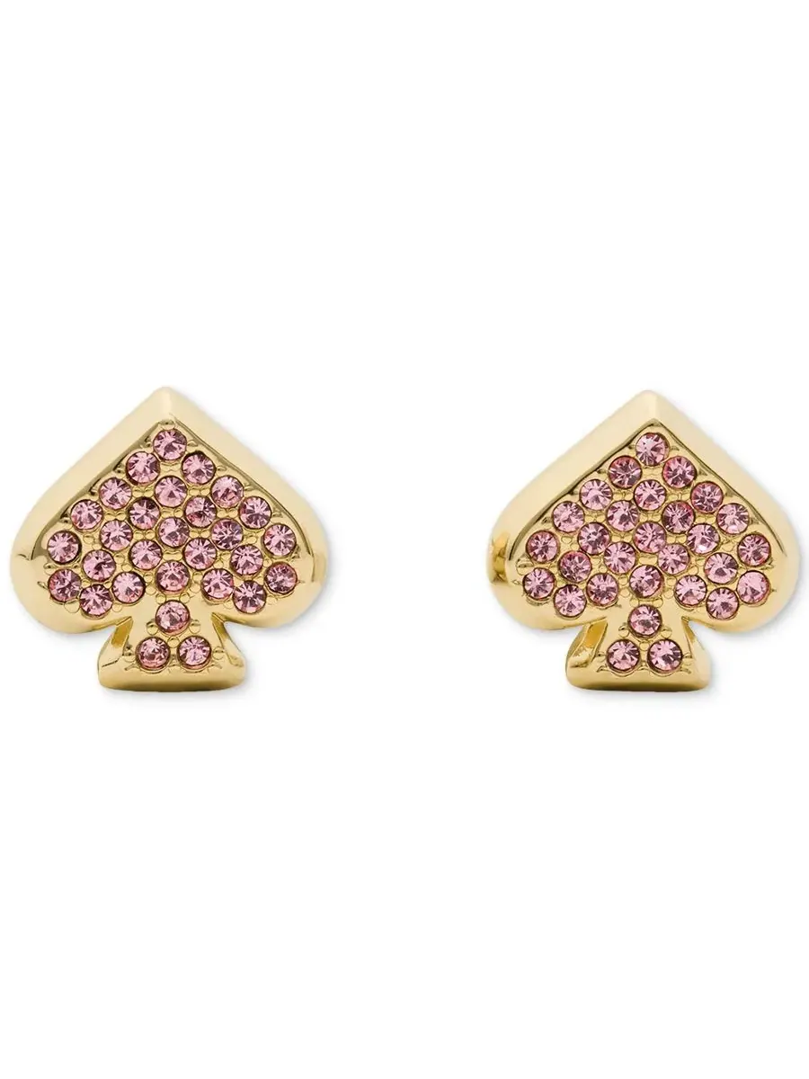 Серьги-гвоздики с кубическим цирконием Kate Spade New York — изображение 1 из 3, оттенок розовый