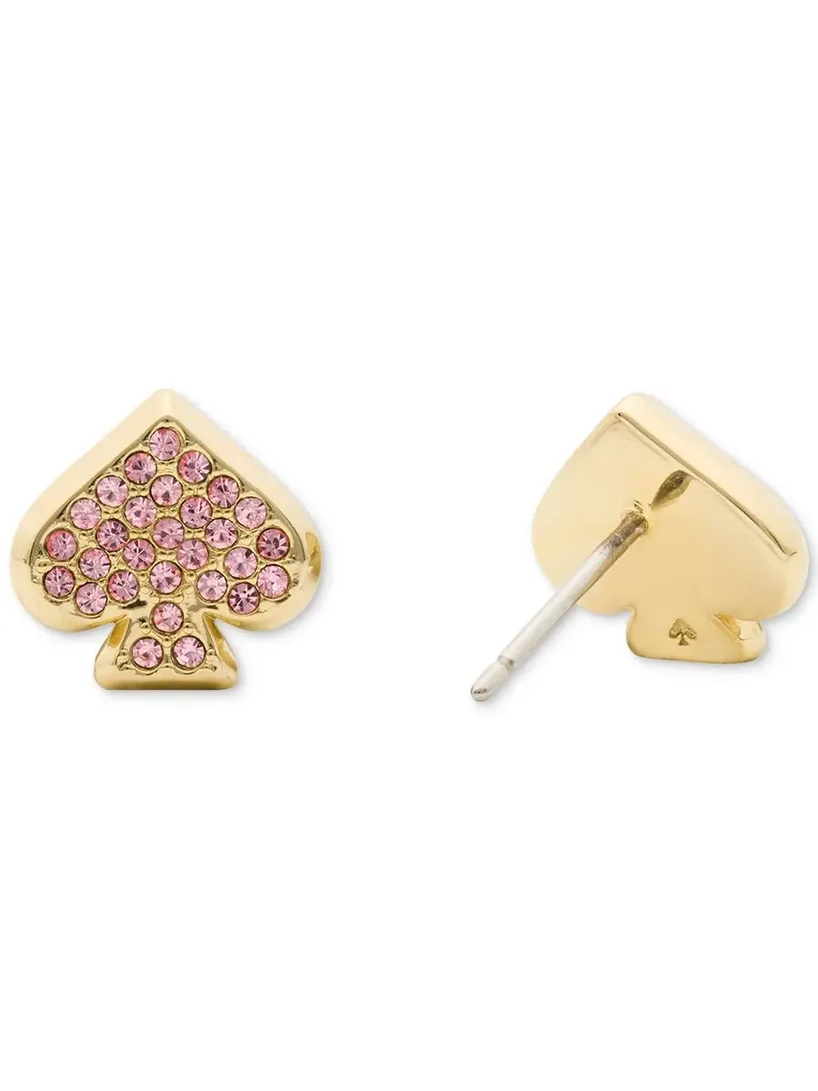 Серьги-гвоздики с кубическим цирконием Kate Spade New York — изображение 2 из 3, оттенок розовый