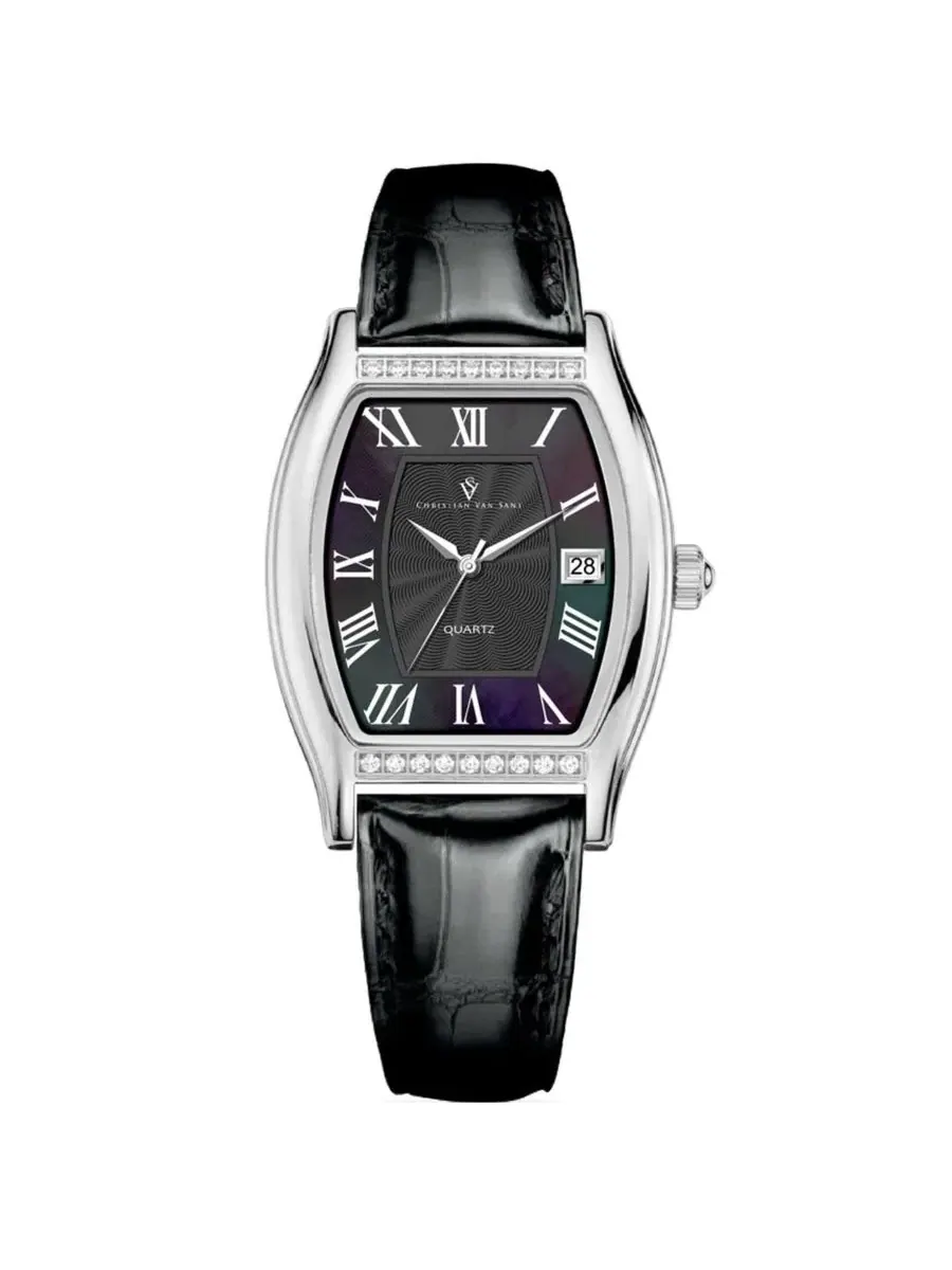 Женские часы Gemma Black Dial Christian Van Sant — изображение 1 из 2, оттенок черный