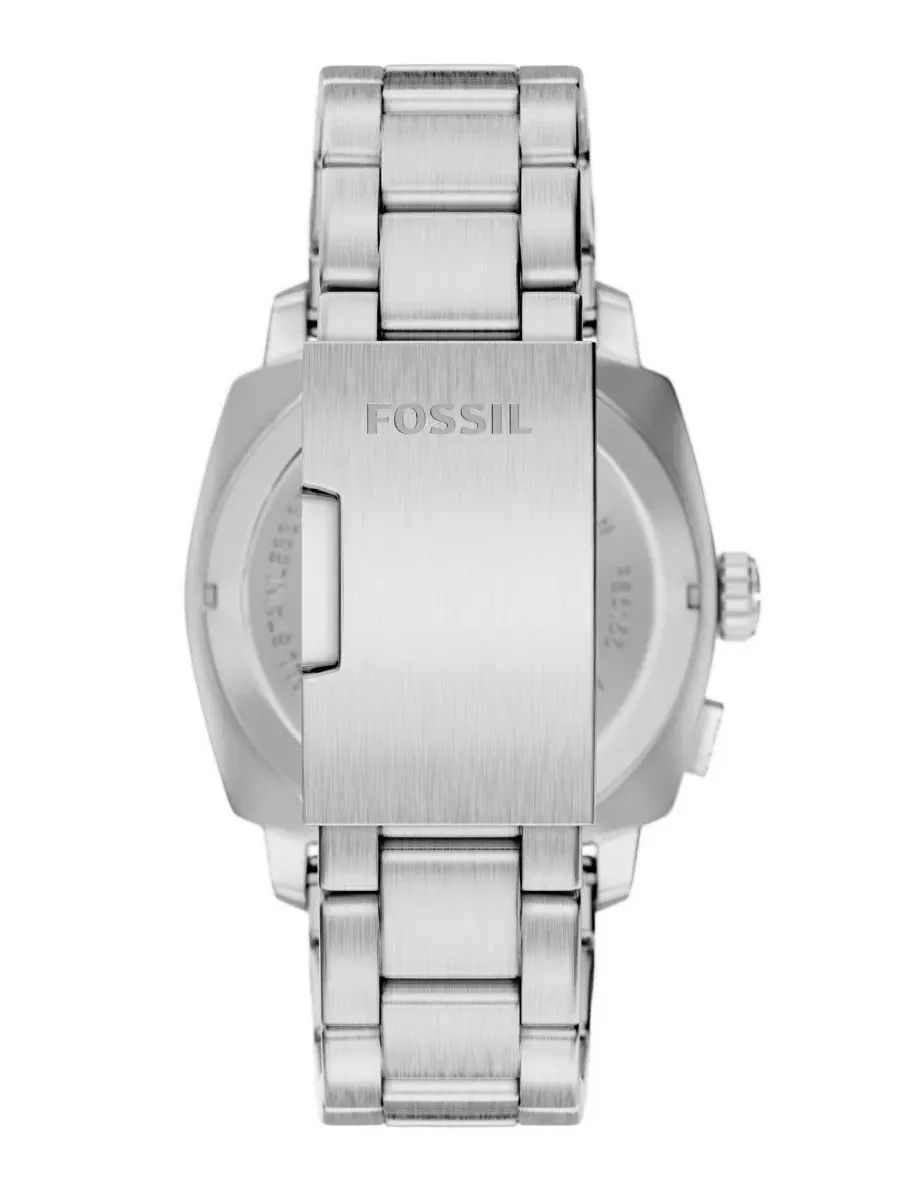 Мужские часы Machine Big Tic из нержавеющей стали, 41 мм Fossil — изображение 3 из 7, оттенок серебряный