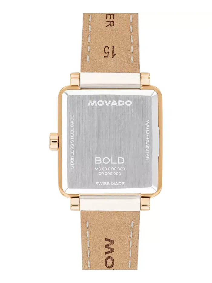 Женские часы Bold Evolution 2.0 Swiss Quartz с белым кожаным ремешком, 26 мм Movado — изображение 3 из 3