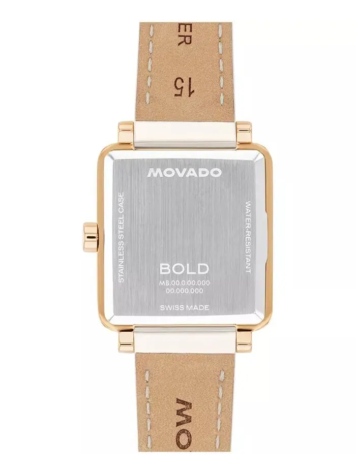 Женские часы Bold Evolution 2.0, швейцарские кварцевые белые кожаные часы, 26 мм Movado — изображение 3 из 3, оттенок белый
