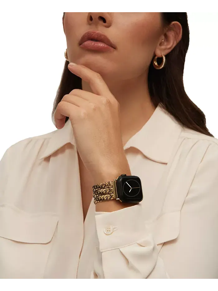 Серьги-кольца среднего размера Anne Klein — изображение 3 из 4, оттенок золото
