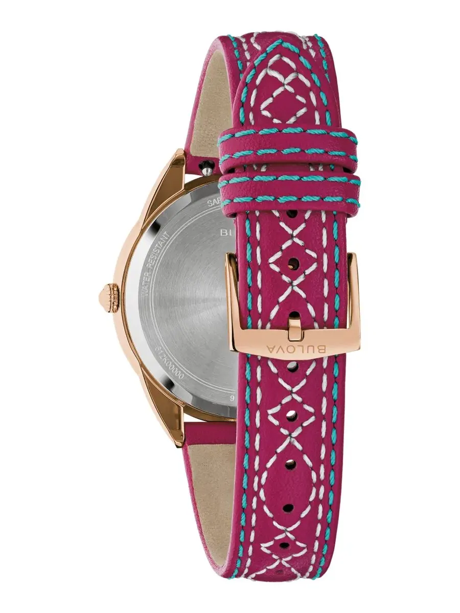 Женские наручные часы с кожаным ремешком Sutton Red, 34.5 мм Bulova — изображение 3 из 4, оттенок красный