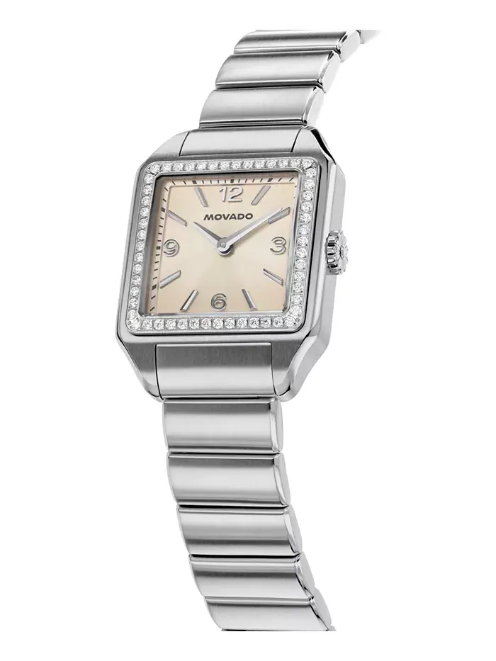 Женские часы 1917 Lab Grown Diamond Swiss Quartz из нержавеющей стали, 25x34.1 мм Movado — изображение 2 из 3