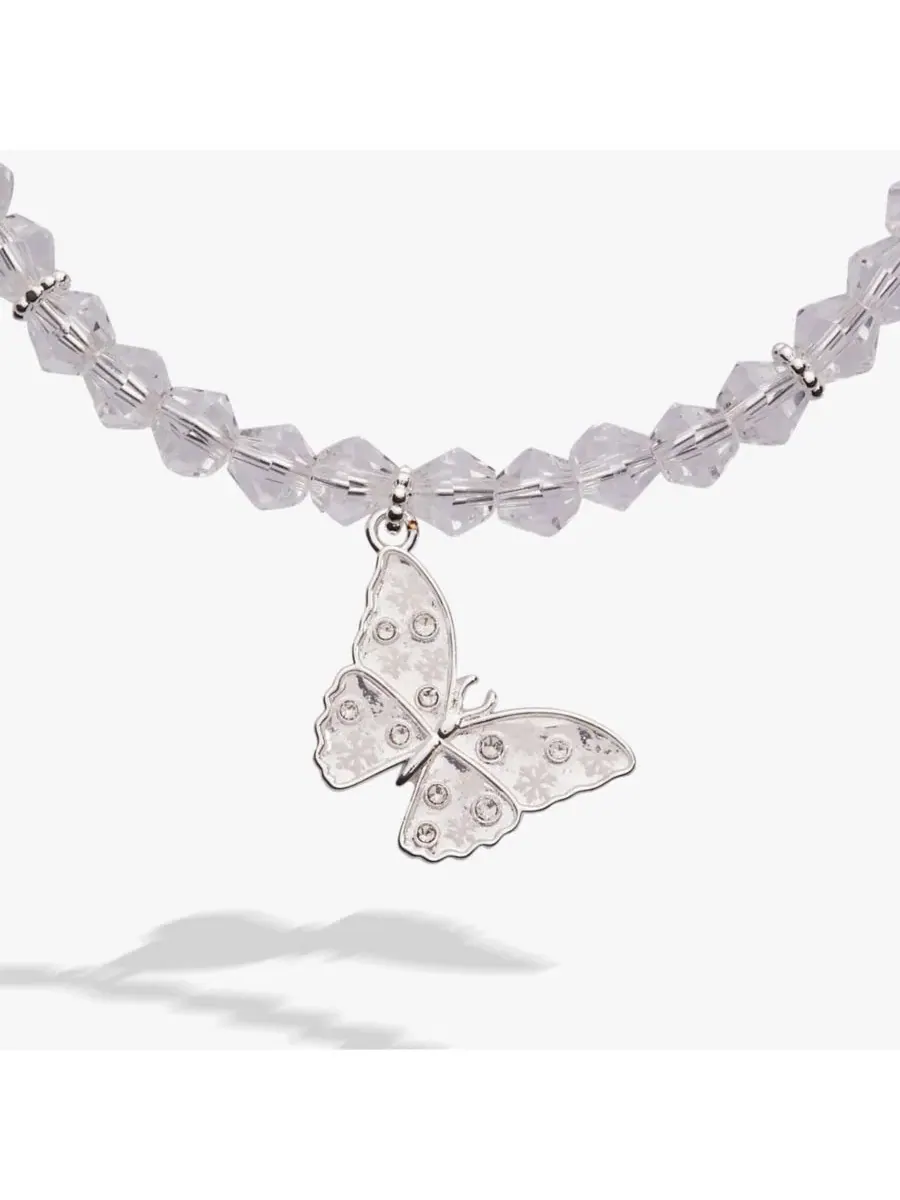 Браслет-манжета с бабочкой и кристаллами, модель Glass Butterfly Beaded Charm Bangle Alex and Ani — изображение 3 из 3