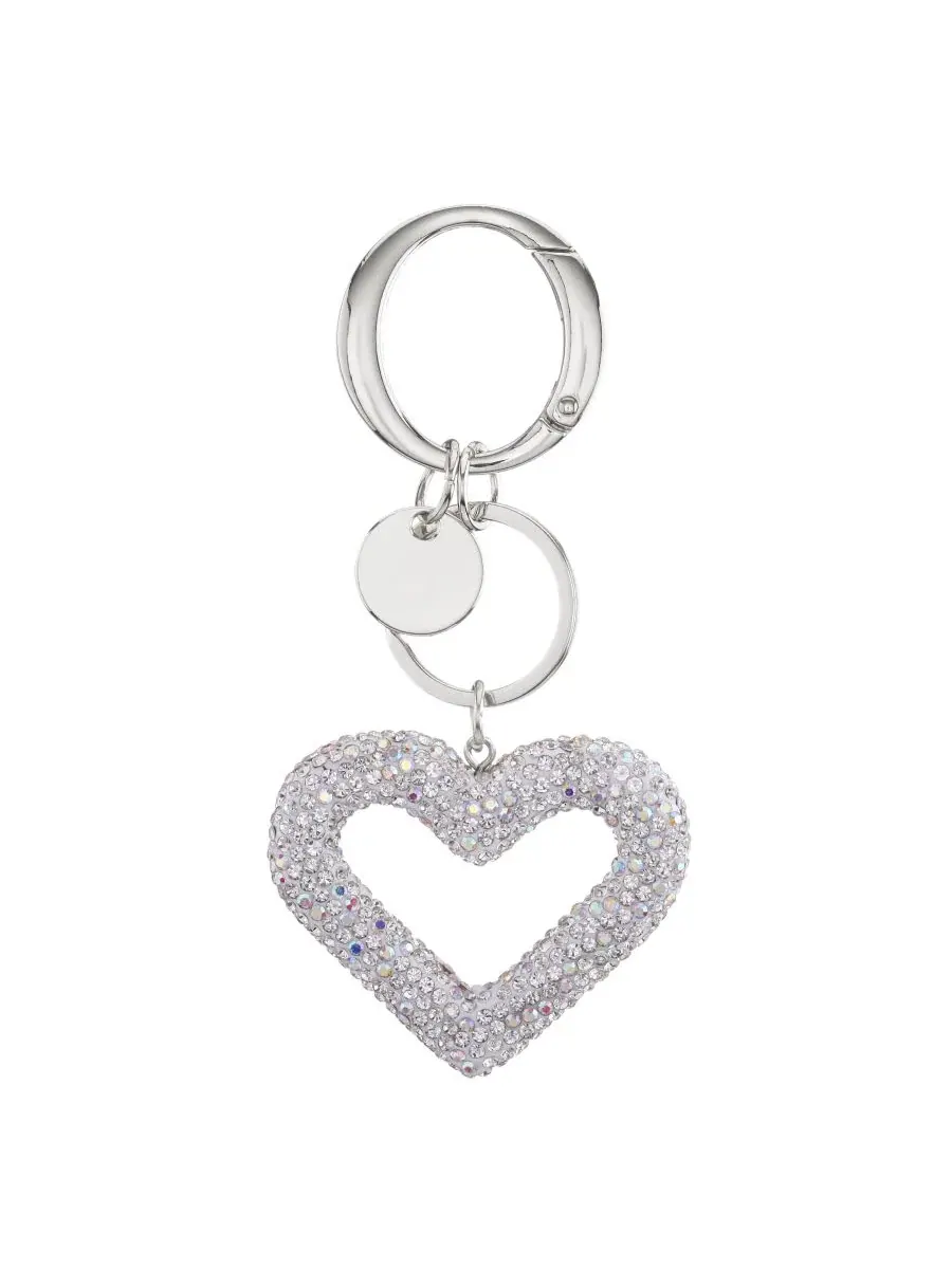 Подвеска на сумку с кристаллами Heart Shape Crystal Nina — изображение 1 из 3, серебряный