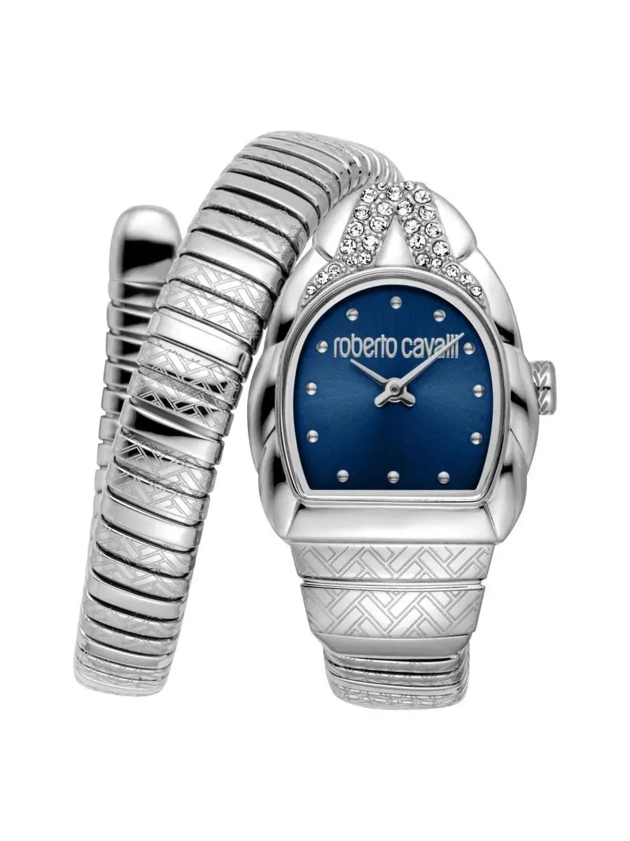Женские часы Aurora Quartz из нержавеющей стали Roberto Cavalli — изображение 1 из 3, оттенок серебряный