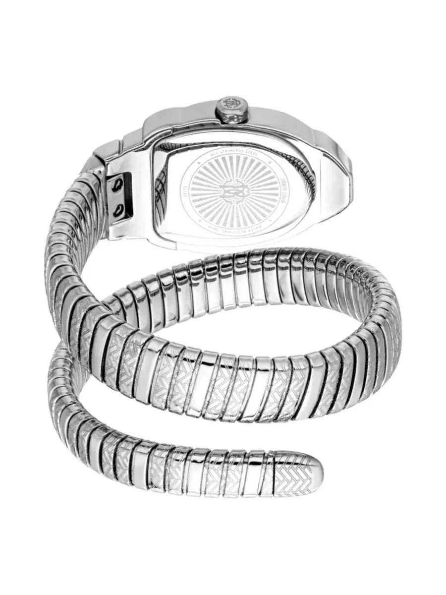 Женские часы Aurora Quartz из нержавеющей стали Roberto Cavalli — изображение 2 из 3, оттенок серебряный