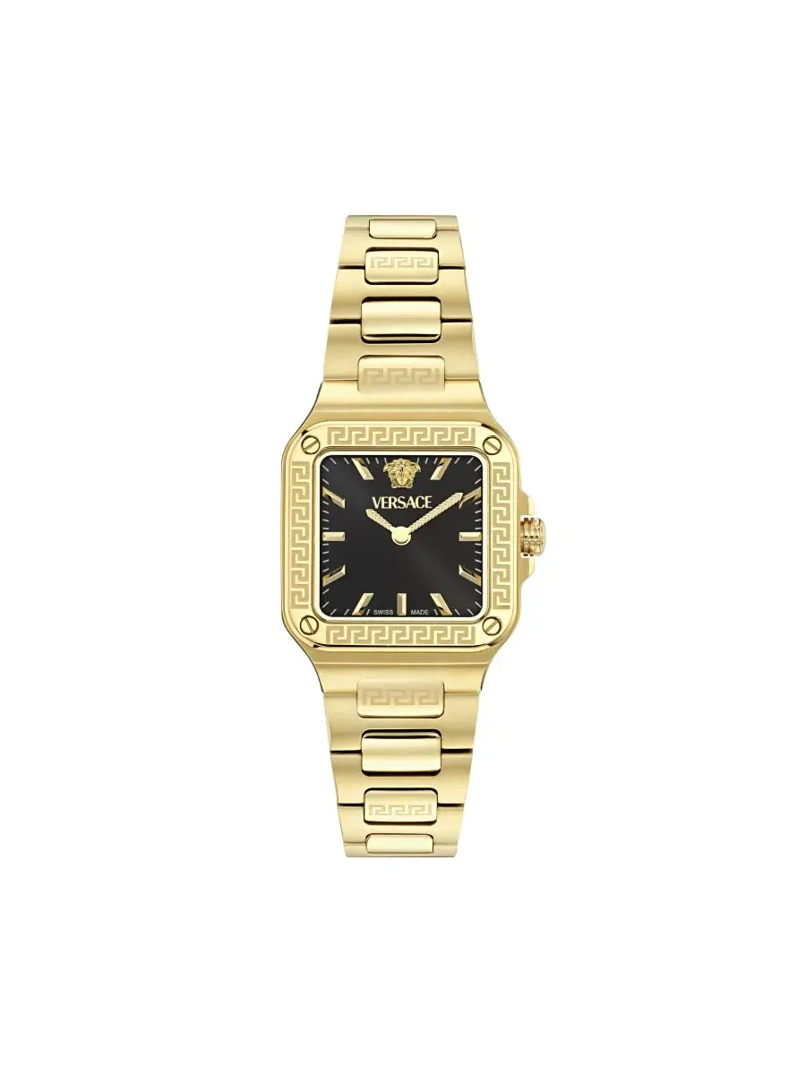 Женские часы Greca Edge IP Yellow Gold Bracelet Watch, 30x30мм Versace — изображение 1 из 4, оттенок золото