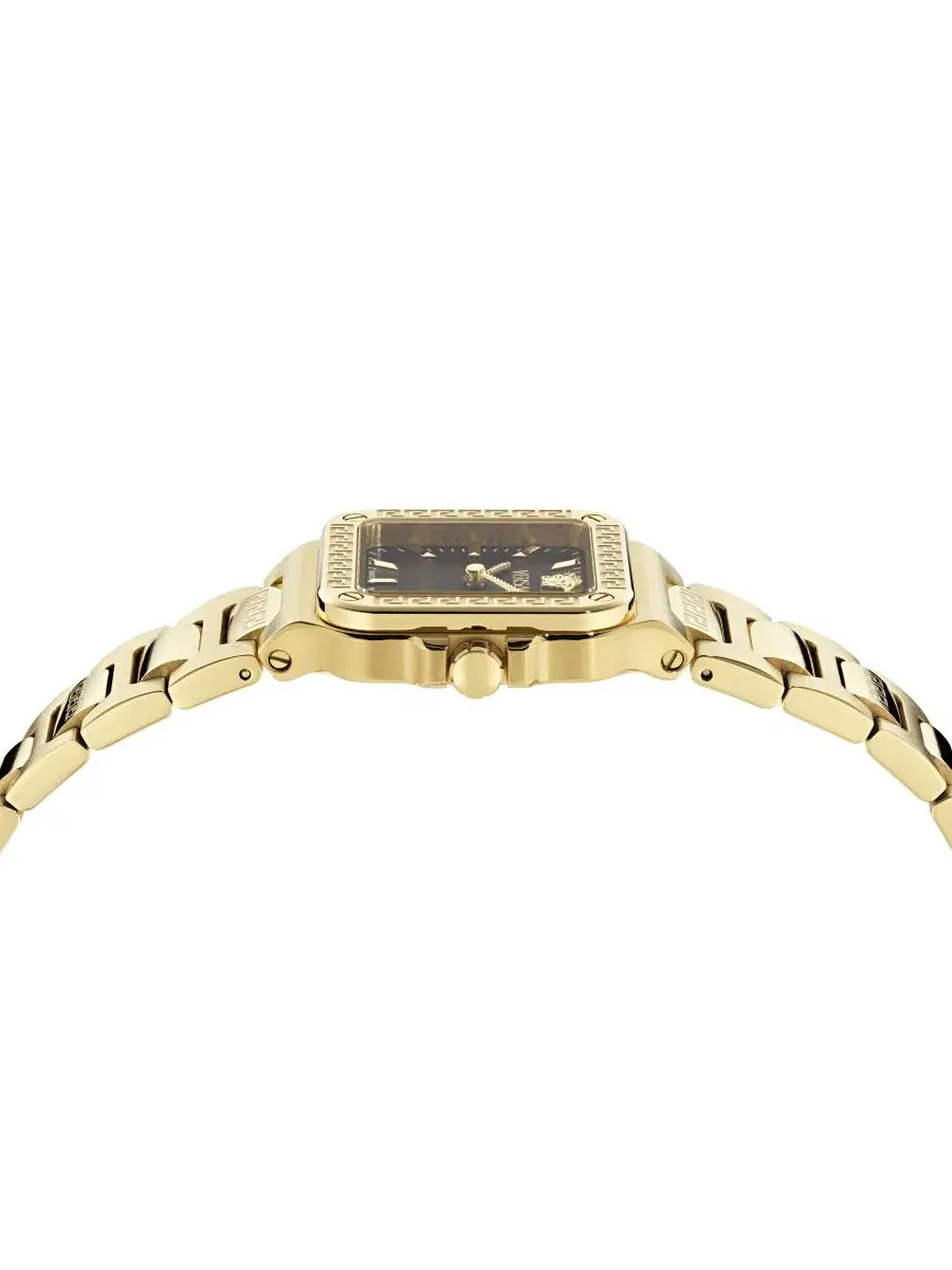 Женские часы Greca Edge IP Yellow Gold Bracelet Watch, 30x30мм Versace — изображение 2 из 4, оттенок золото