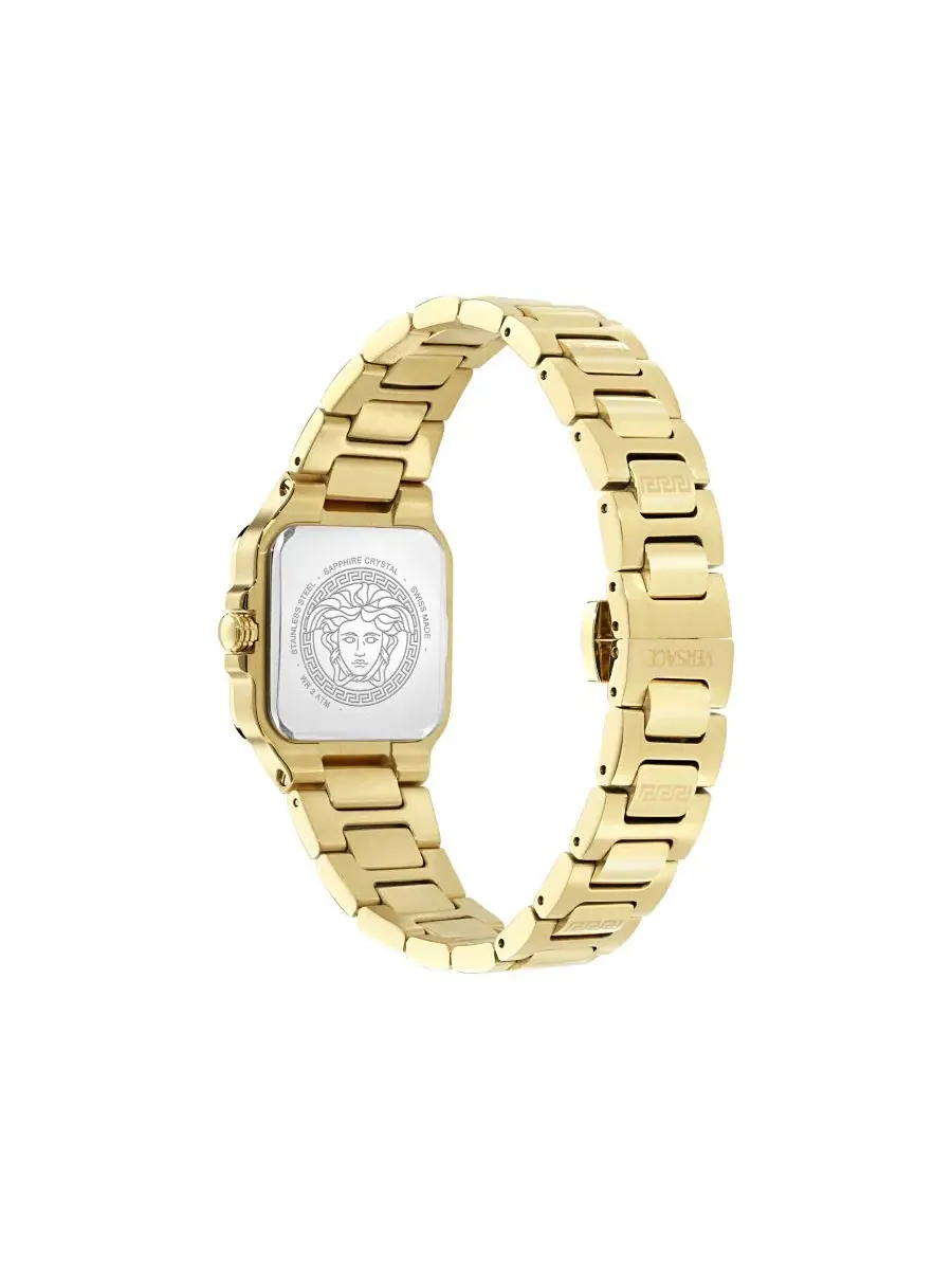 Женские часы Greca Edge IP Yellow Gold Bracelet Watch, 30x30мм Versace — изображение 3 из 4, оттенок золото