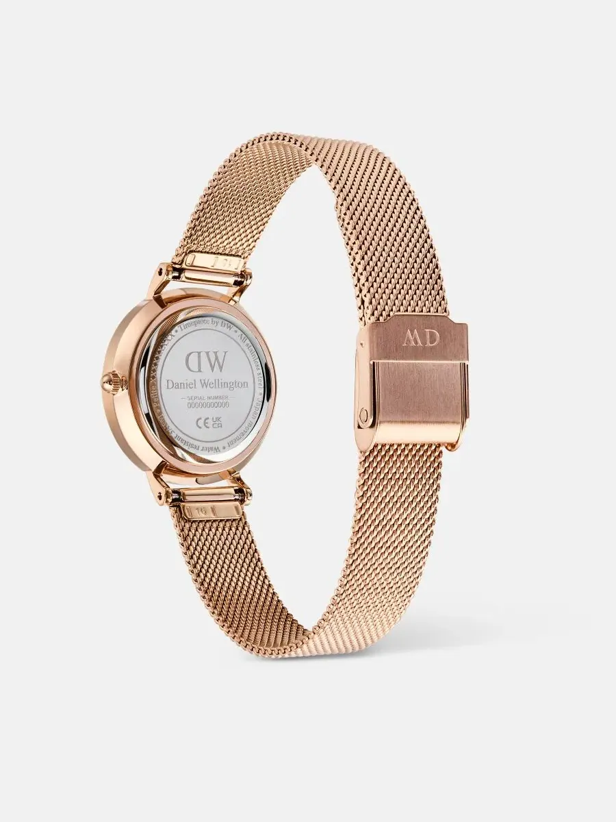 Женские часы с браслетом из стали с розовым золотом, 28 мм, модель Date Daniel Wellington — изображение 4 из 5