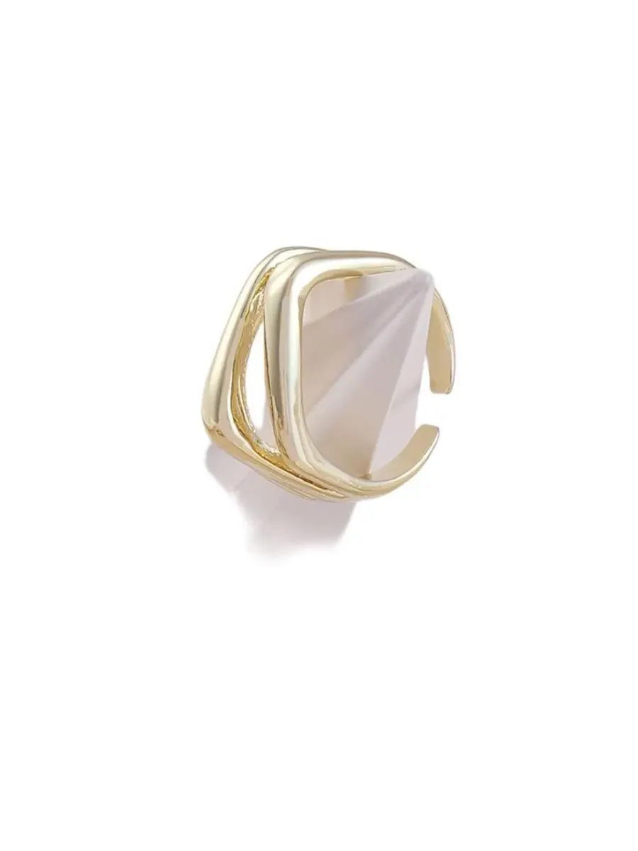 Женское кольцо с кристаллами The Baroque Statement Ring SOHI — изображение 3 из 7, оттенок золото