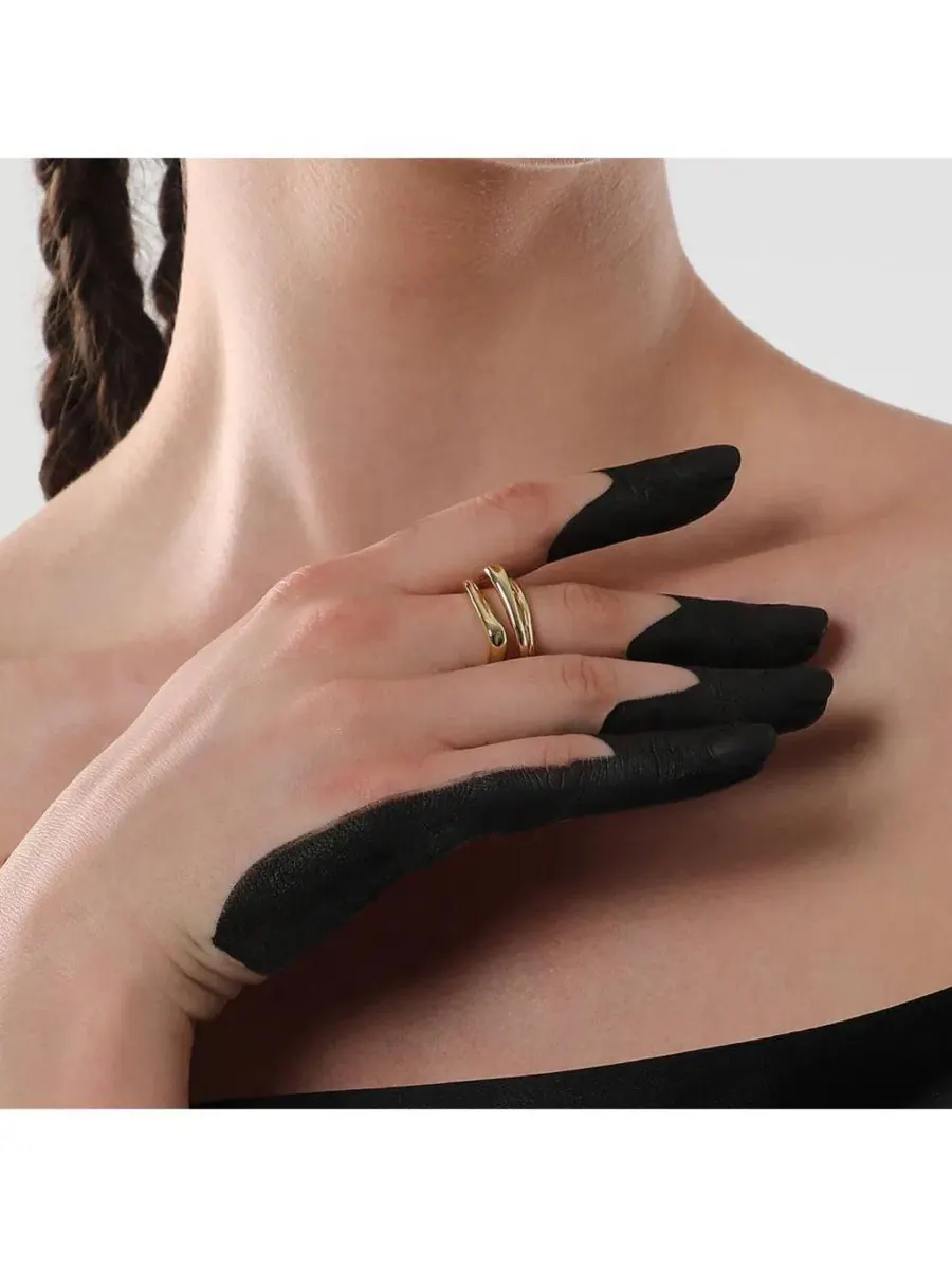 Женское кольцо с кристаллами The Baroque Statement Ring SOHI — изображение 4 из 7, оттенок золото