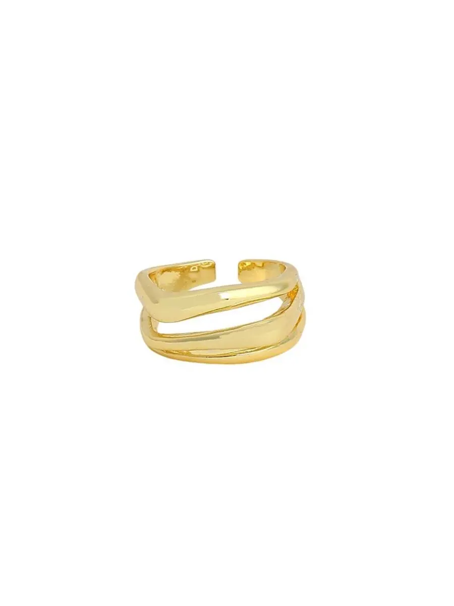 Женское кольцо с кристаллами The Baroque Statement Ring SOHI — изображение 5 из 7, оттенок золото