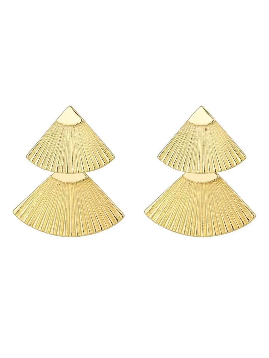 Серьги-пусеты Honore Statement ADORNIA — изображение 1 из 4, оттенок золото