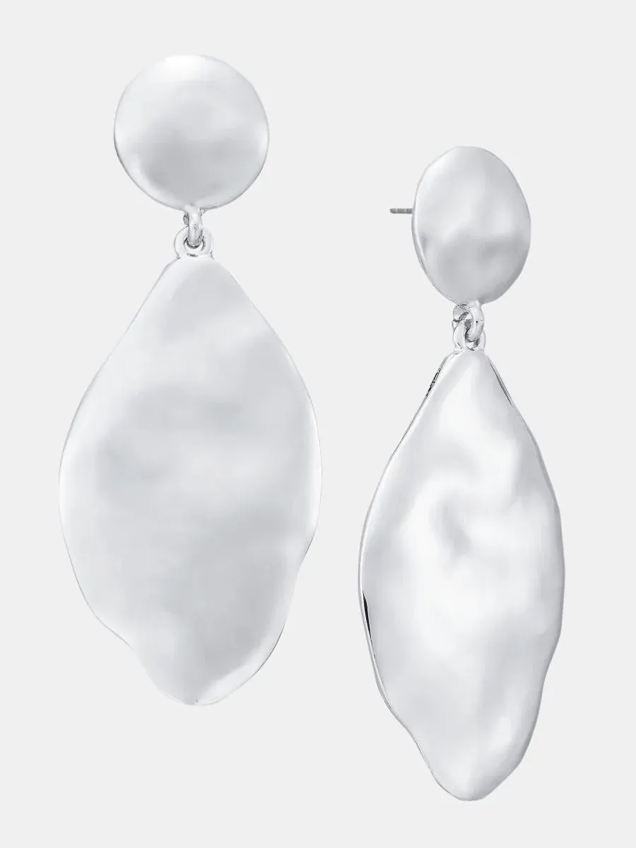 Серьги-подвески скульптурные Sculptural Drop Earrings I.N.C. International Concepts — изображение 1 из 3, оттенок серебристый