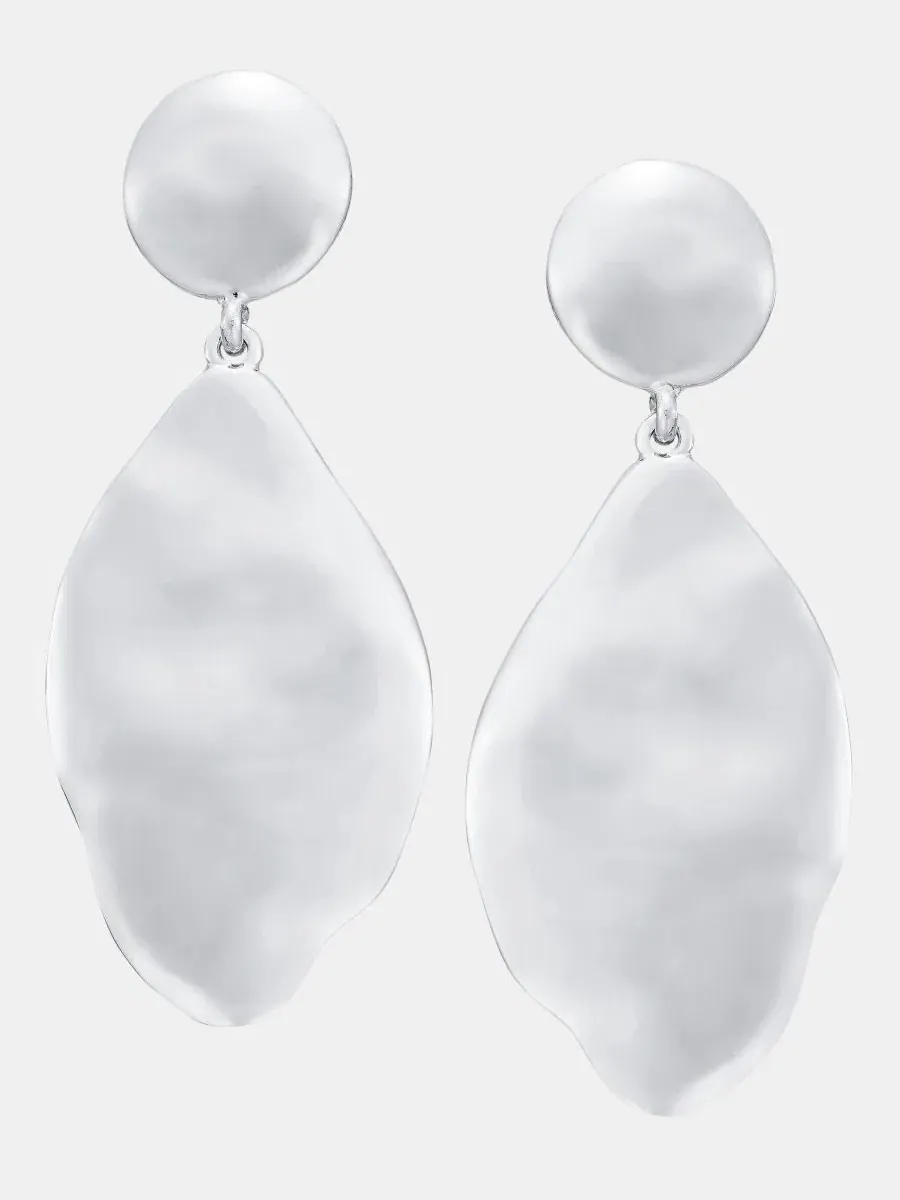 Серьги-подвески скульптурные Sculptural Drop Earrings I.N.C. International Concepts — изображение 3 из 3, оттенок серебристый