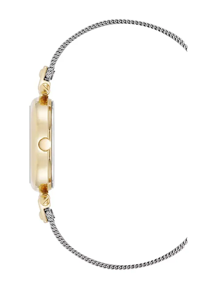 Женские часы Quartz Continental Oval двухцветные на стальной сетчатой браслете, 26мм Anne Klein — изображение 2 из 3