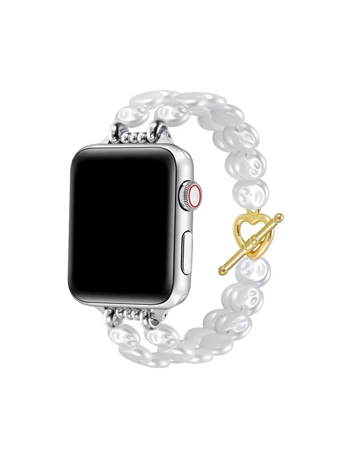 Элойз - браслет с искусственным жемчугом для Apple Watch 44,45,46,49 мм Posh Tech — изображение 1 из 7, оттенок золотистый