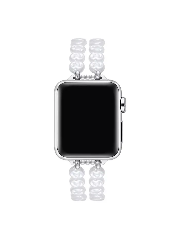 Элойз - браслет с искусственным жемчугом для Apple Watch 44,45,46,49 мм Posh Tech — изображение 3 из 7, оттенок золотистый