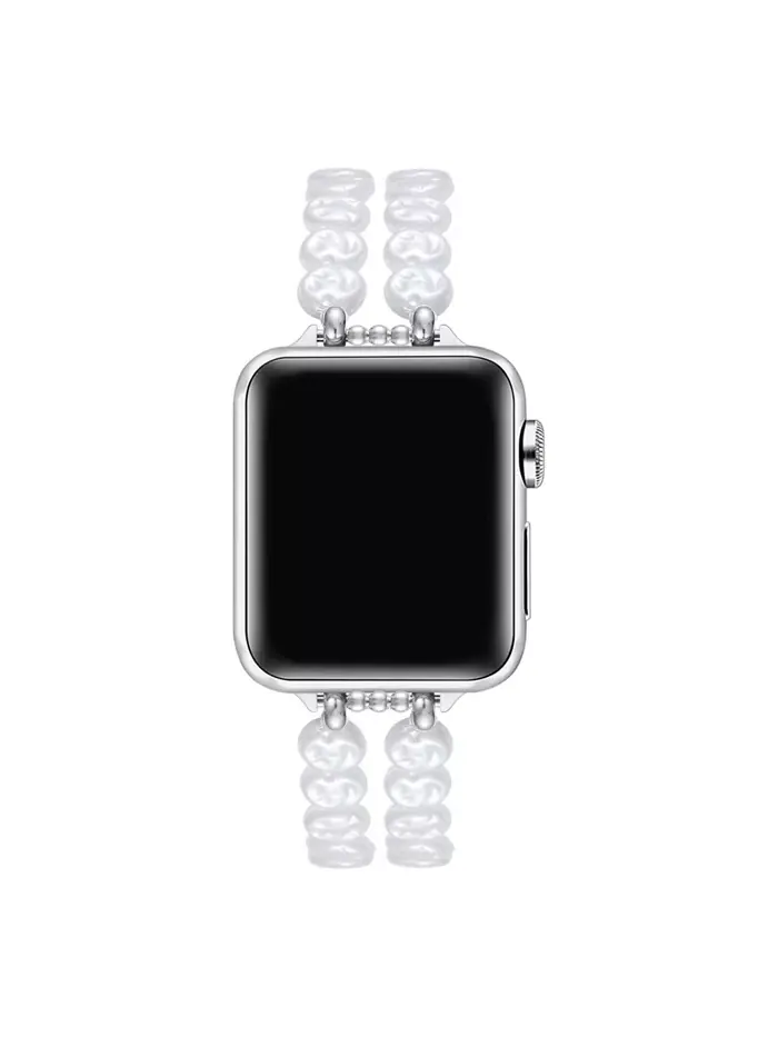 Элойз - браслет с искусственным жемчугом для Apple Watch 44,45,46,49 мм Posh Tech — изображение 6 из 7, оттенок золотистый
