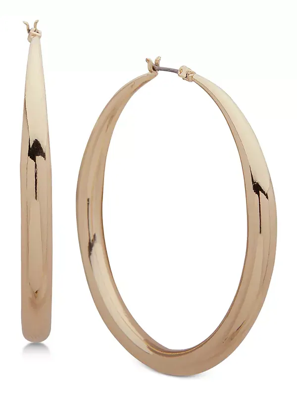 Конические серьги-кольца среднего размера Anne Klein — изображение 1 из 2, оттенок золото