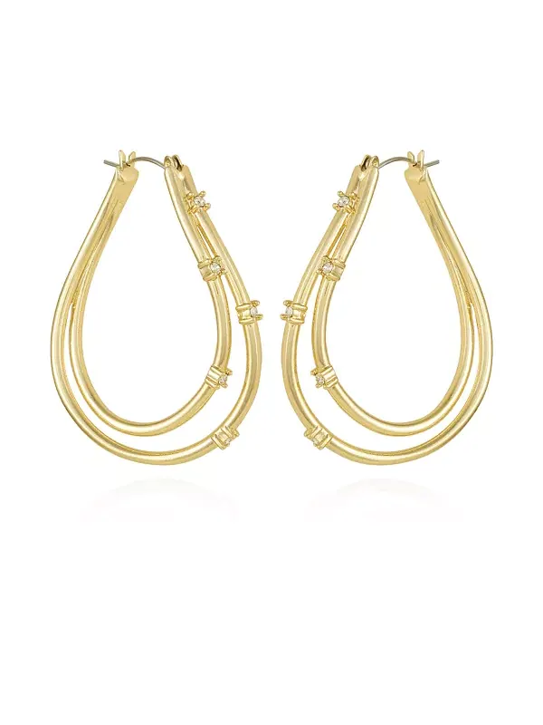 Овальные серьги-кольца Vince Camuto