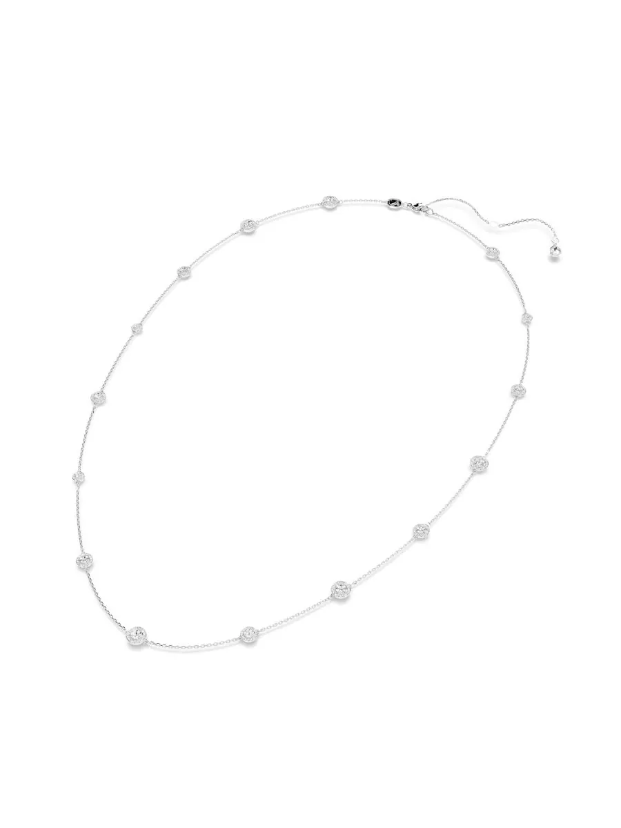 Колье Una Angelic Strandage с родиевым покрытием Swarovski — изображение 3 из 8, оттенок серебряный