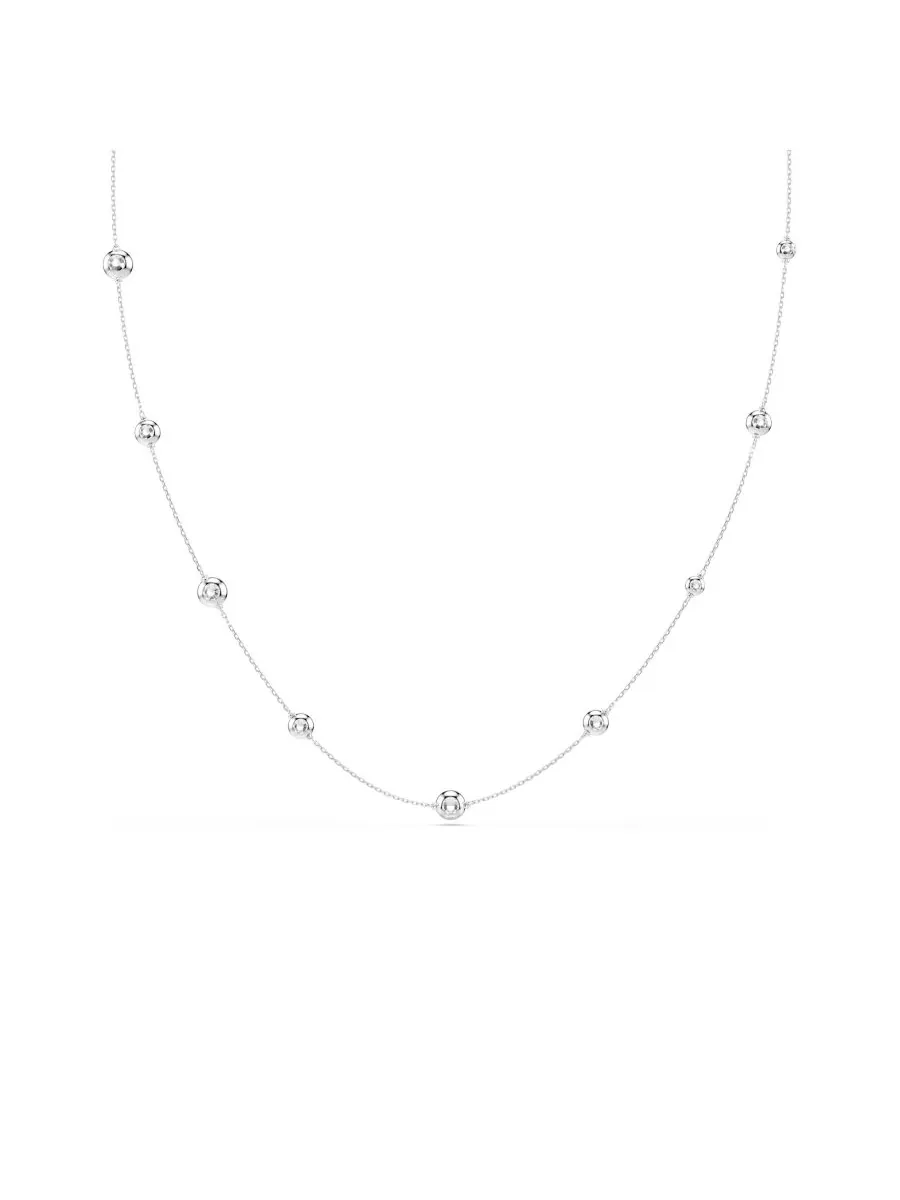 Колье Una Angelic Strandage с родиевым покрытием Swarovski — изображение 5 из 8, оттенок серебряный