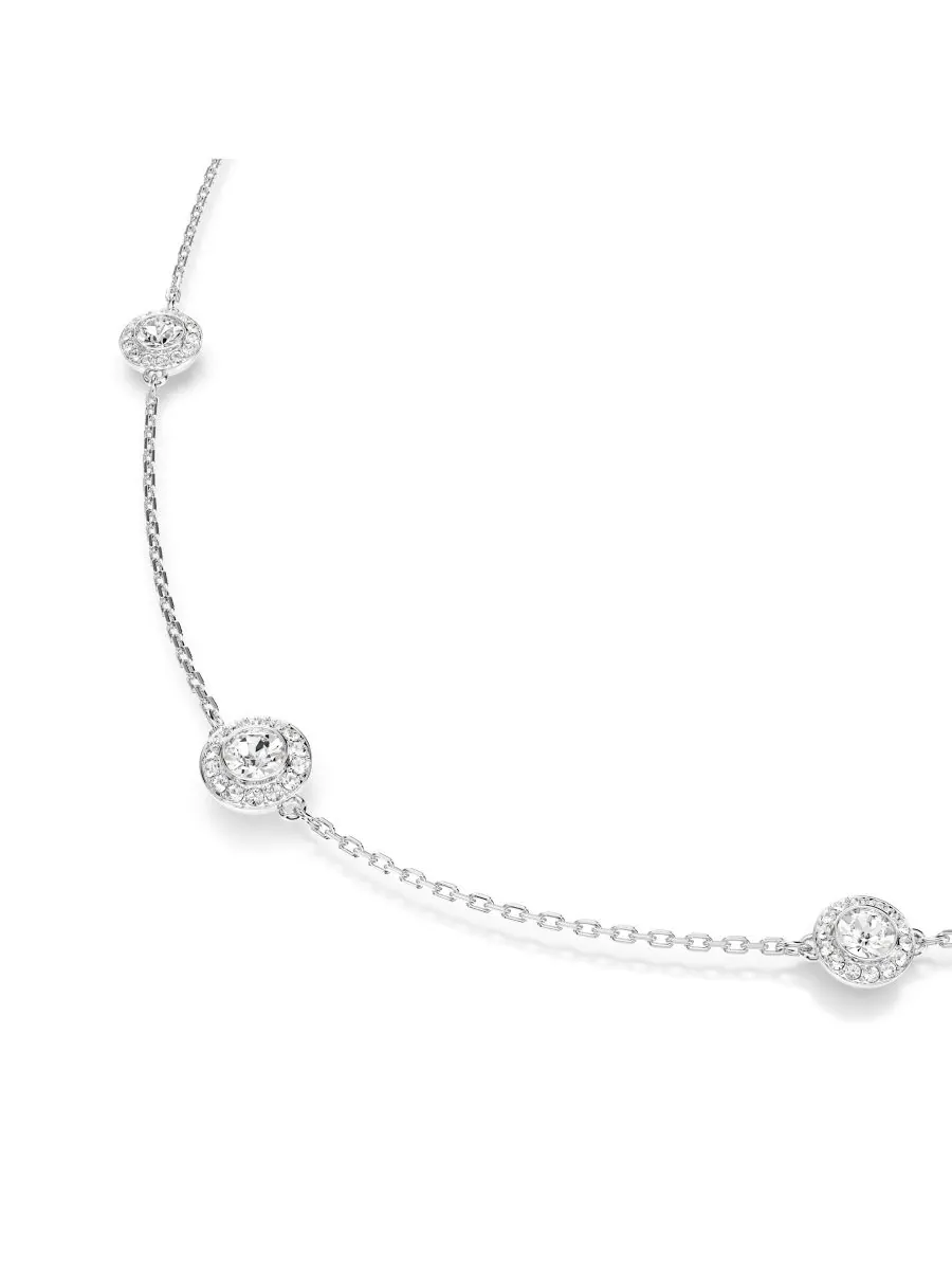 Колье Una Angelic Strandage с родиевым покрытием Swarovski — изображение 7 из 8, оттенок серебряный