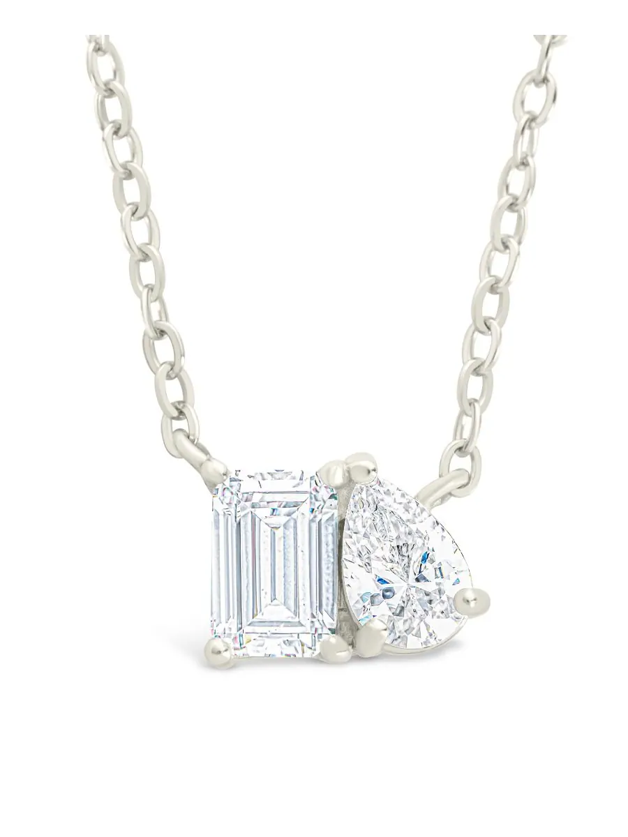 Колье Гвиневера с кубическим цирконием Sterling Forever — изображение 1 из 4, оттенок серебряный