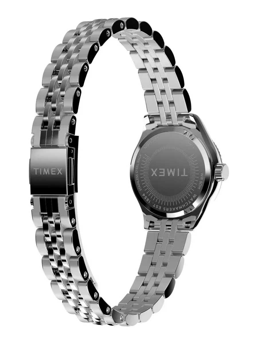 Женские часы Timex с браслетом из нержавеющей стали, 25 мм — изображение 4 из 5, оттенок серебряный