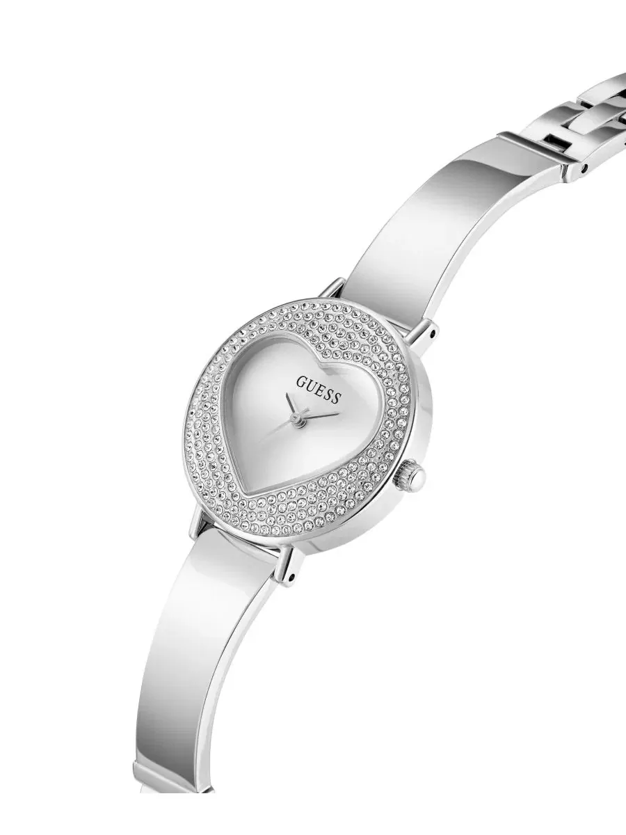 Женские часы GUESS с кварцевым механизмом, 30 мм — изображение 4 из 6, оттенок серебряный