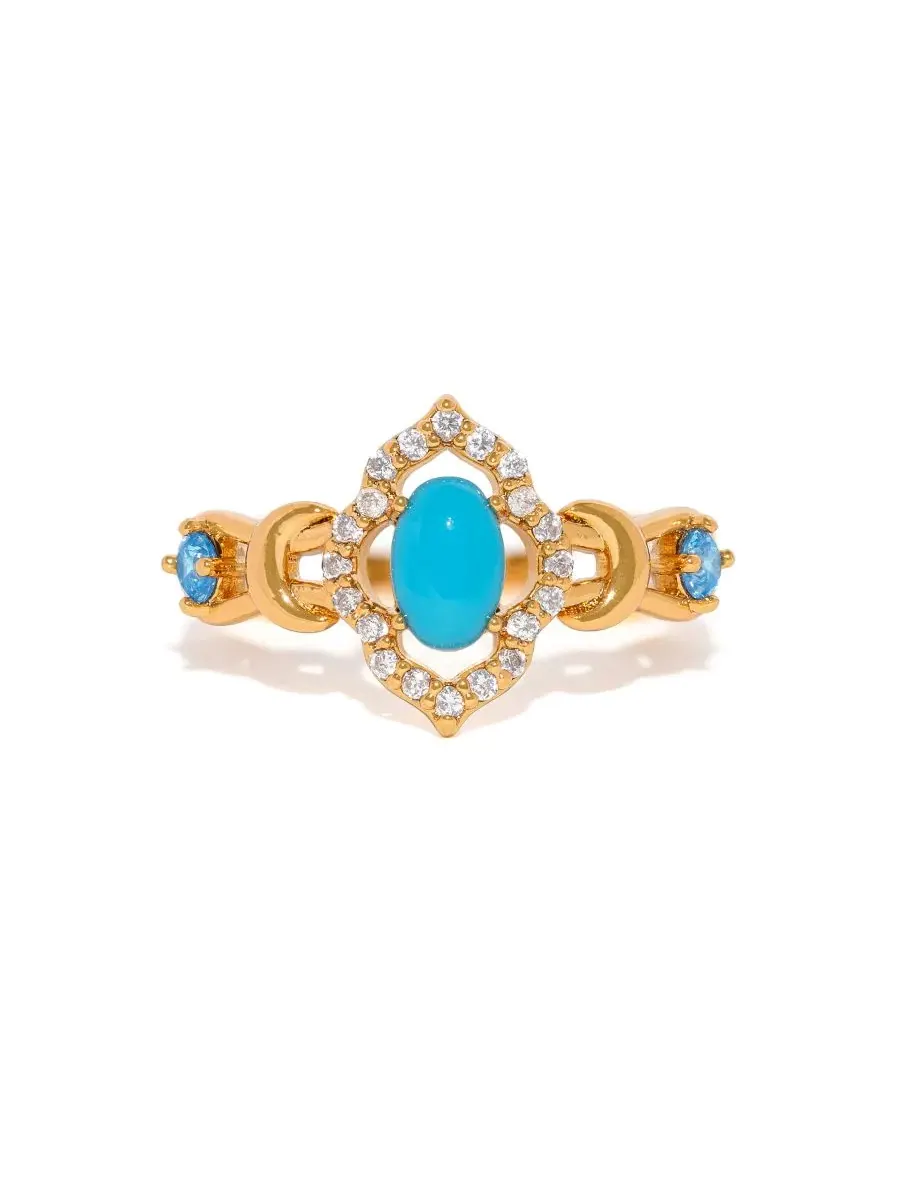 Кольцо с кубическим цирконием, модель Disney Princess Jasmine Girls Crew — изображение 1 из 3, оттенок золото