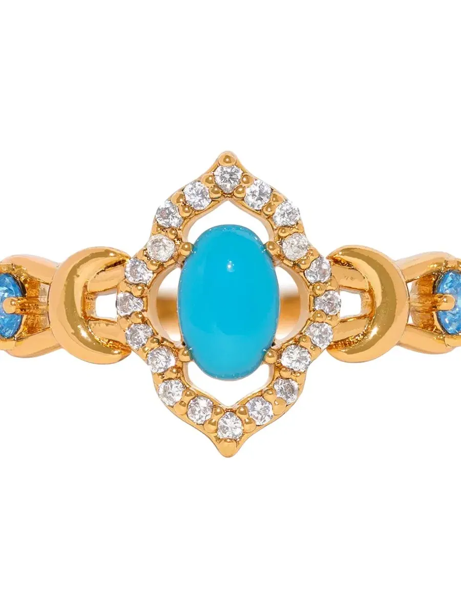 Кольцо с кубическим цирконием, модель Disney Princess Jasmine Girls Crew — изображение 2 из 3, оттенок золото