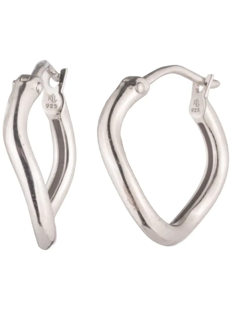 Серьги-гвоздики из стерлингового серебра Lauren Ralph Lauren — изображение 2 из 3, оттенок серебряный